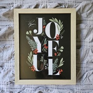Threshold Joyful Collection Framed Holiday Print - 8" x 10"